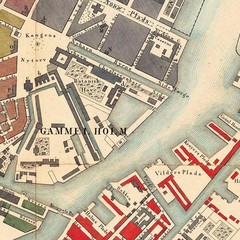Old Map of Copenhagen Denmark 1853 Vintage Map | Wall Map Print Framed