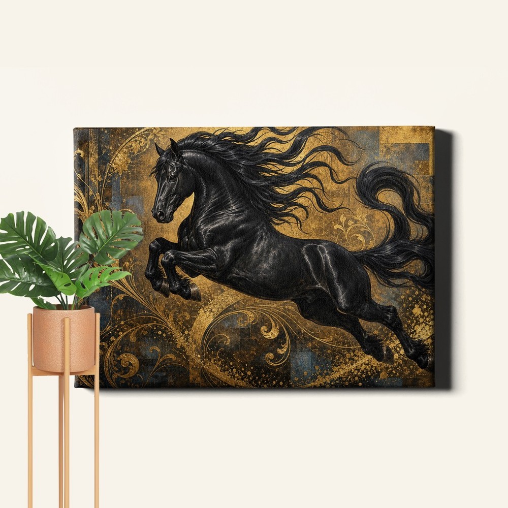 black_stallion_gold_filigree_illustration