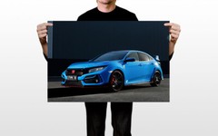 Honda Civic Blue Sporty Car Type R Wall Indoor Decor – POSTER 20×30