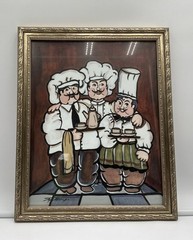 Joy Alldredge Framed Chef Wall Art Kitchen Café Print Restaurant Decor 16 x12.5”