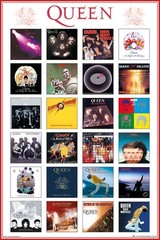 Poster Studio B – Queen Album Covers List Chart Music Band 24×36″ NEW P1158