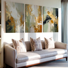 3 Pieces Abstract Modern Earth Tones Large Wall Art Set for Living Set Of 3