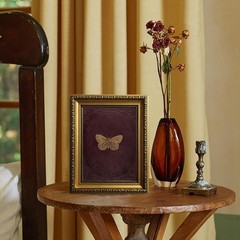 Vintage Gold Framed Wall Art Butterfly Wall Decor Moody Canvas Art Insect Pic…