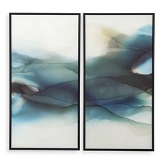 Watercolor Art (Set of 2)-49.25 Inches Tall and 25.25 Inches Wide –