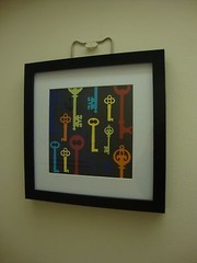 Room Essentials ~ Skeleton Keys ~ Picture/Wall Hanging ~ 10″x10″ ~ Pre-Owned