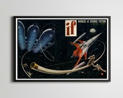 1954 Science Fiction POSTER! (up to 24″ x 36″) – Space Station – Astronauts