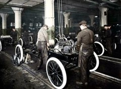 FORD ASSEMBLY LINE GLOSSY POSTER PICTURE PHOTO PRINT cars henry model t 4157