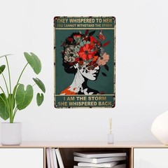 Storm Butterfly Tin Metal Signs Poster 8X12IN – «I Am The Storm» Inspirational