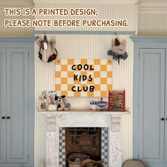 Cool Kids Club Banner Canvas Wall Hanging, Playroom Decor Wall Art, Trendy Or…