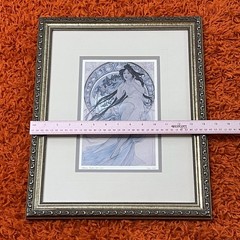 Vintage Alphonse Mucha ‘Music’ Art Print Ornate Frame Art Nouveau 14″x18″