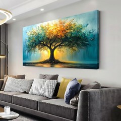 Tree of Life Wall Art Oil Painting Reproduction Print Modern Abstract Canvas …