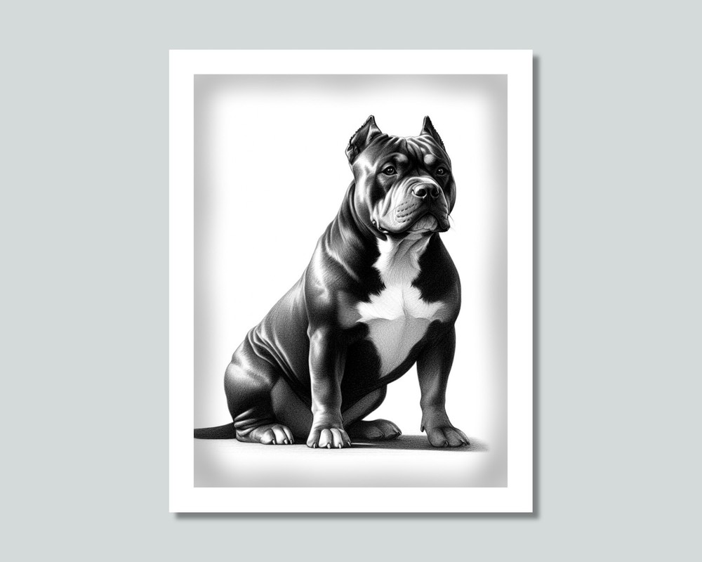 AMERICAN BULLY Dog Photo Picture Pet Print in 8×10, 8.5×11 or 11×14 WB1b