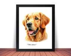 Personalized GOLDEN RETRIEVER Pet Print Photo DOG’S NAME Picture 8×10 11×14 (P3)