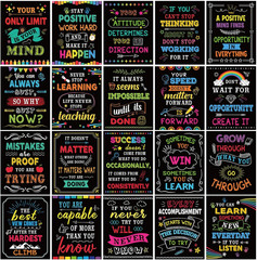20 Pcs Motivational Posters Classroom Growth Mindset Poster Inspirational Wall D