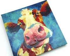 Cow Wall Art Canvas. Makes a great gift. Kitchen Art, Farmhouse, Kitchen art,