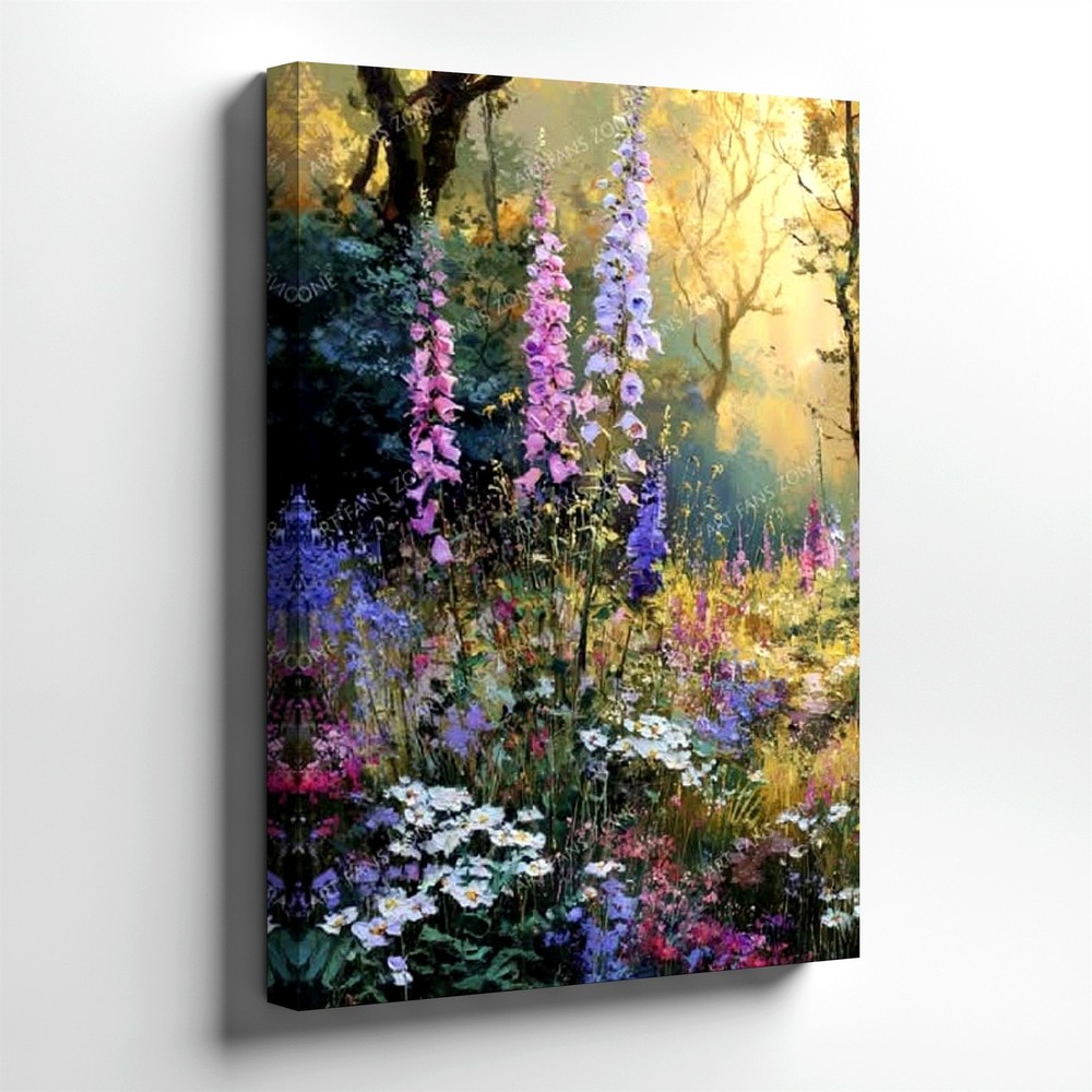 Nature Canvas Wildflower Meadow Forest Landscape Floral Gallery Office Print
