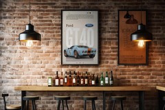 Ford GT40 Poster – Vintage Le Mans Race Car Automotive Wall Art Print