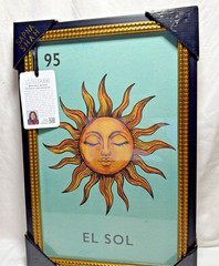 Loteria El Sol sun Wall Art By Sapna Shah 12 X 18 Brand New READ NOTES AS IS