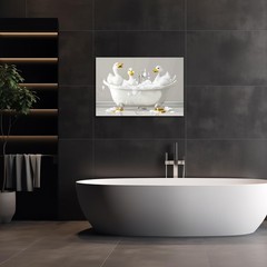 Duck Canvas Wall Art Bathroom Animals Painting Prints Cute Animal Pictures Du…