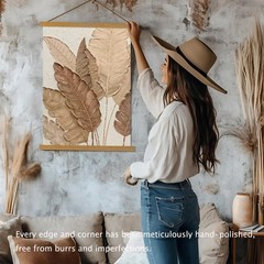 Artmag Magnetic Poster Hanger Frame, 12×18 12×16 12L» x 0.7W», Teak Wood