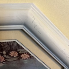 Vtg Homco Swan Pictures-Set of 2 – Hexagon Painted Frames Cottagecore ~READ~