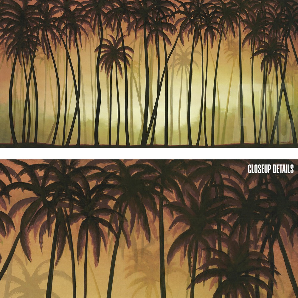 48W»x24H» PALM PARADISE by DEAC MONG – TREES SILHOUETTE SUNSET CHOICES of CANVAS