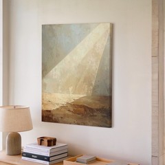 Canvas Wall Art a Minimalistic Horizontal Composition Featuring a Textured