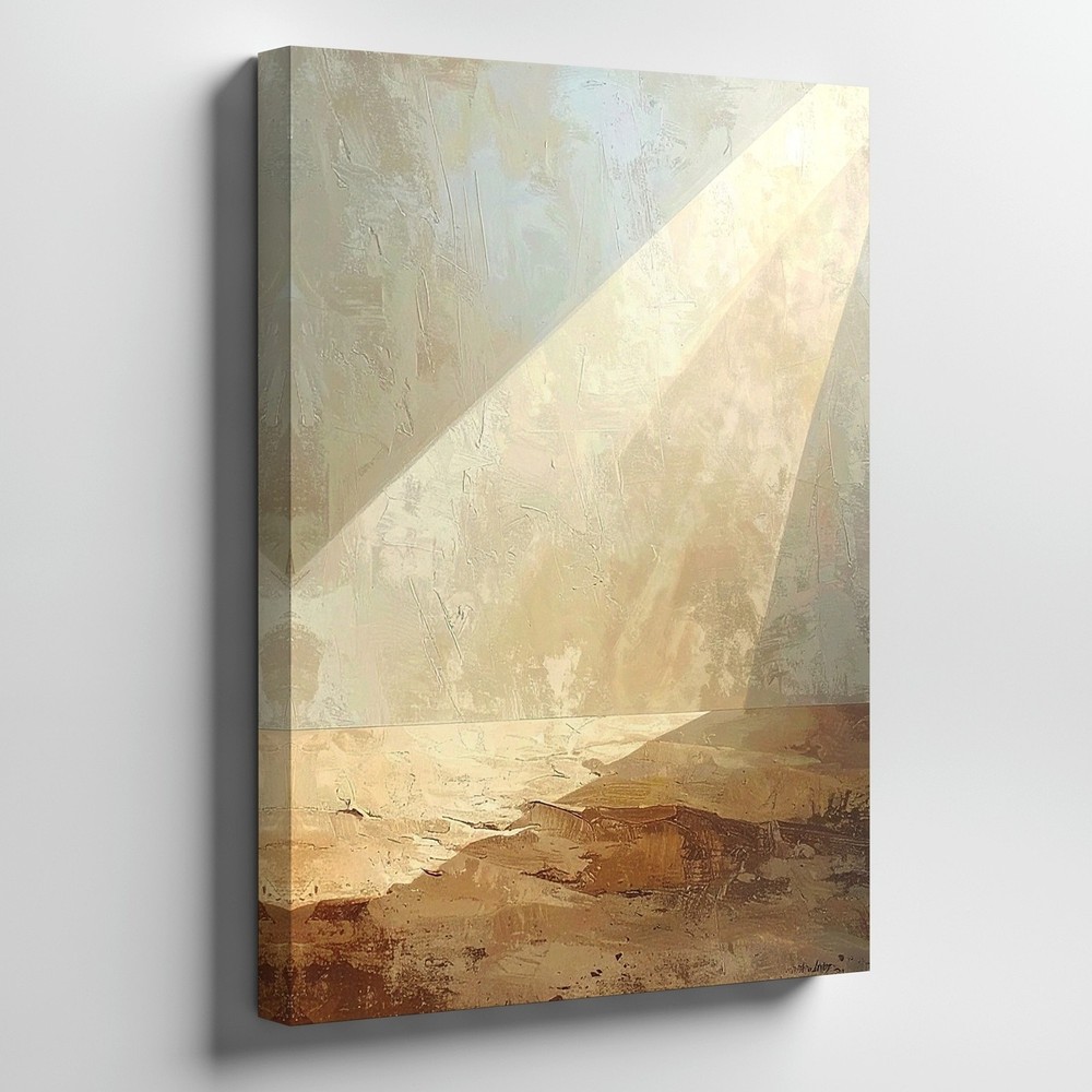 Canvas Wall Art a Minimalistic Horizontal Composition Featuring a Textured
