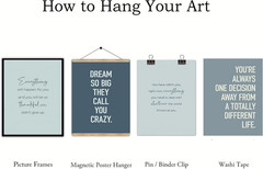 6Pcs Inspirational Quotes Wall Art Motivational Inspirational Office Wall Art…