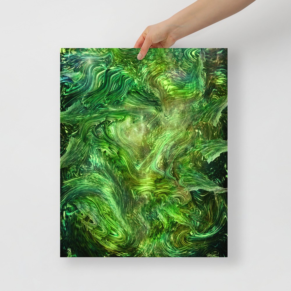 Natural Vision Abstract Original Green Dimensional Poster