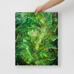 Natural Vision Abstract Original Green Dimensional Poster