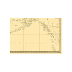 Historic State Map – Alaska Eastern Russia – Gidrograficheski Dept 1844 –