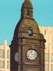 1940s Melbourne Victoria Australia Vintage Style Travel Poster – 24×36