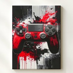 Red Impact Playstation Canvas Dynamic Gaming Controller Art Some Games Aren�T