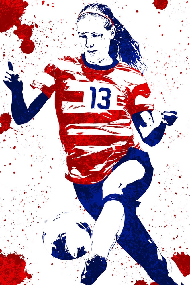 Alex Morgan USA Soccer Art Wall Indoor Room Outdoor Poster – POSTER 20×30