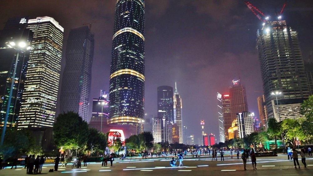 GUANGZHOU HONG KONG CHINA SKYLINE GLOSSY POSTER PICTURE PHOTO BANNER view 3593