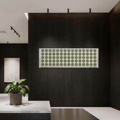 Panoramic Bauhaus Geometric Circle Design Canvas Print Wall Art Home Decor