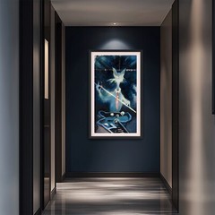 The Cat From The Wrong Side Of The Tracks | Midnight Paintings Framed Art Print