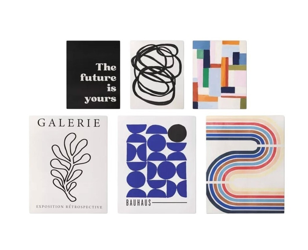 ROOM ESSENTIALS 6pc Modern Movement Wall Art Set Poster Prints