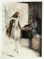 Louis Icart Chestnut Vendor : Archival Quality Giclée Art Print