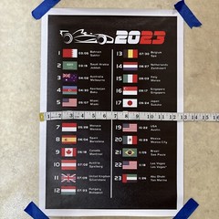 Formula 1 Calendar 2023 Race Car ✅ Poster Canvas Wall Art ✅ 12×18 inch ✅ New