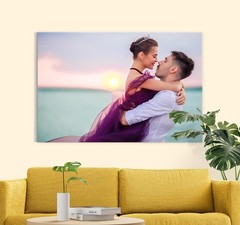 Custom Honeymoon Photo Canvas Wall Art Personalized Couple Vacation Keepsake