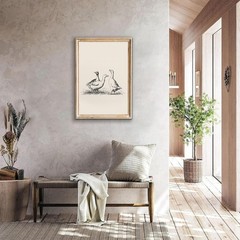 Vintage Duck Wall Art Prints Minimalist Abstract Animal 24″L x 16″W, DUCK