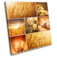 Hay Kitchen Field Food Harvest Bread Baking Canvas Art Picture Print Photo Wall