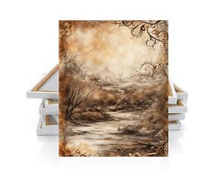16×20 Desolate River Canvas Print Wall Art, Contemporary Wall Art