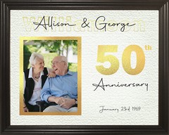 50th Anniversary Gift, Golden Anniversary, Personalized 11×14 Framed Print