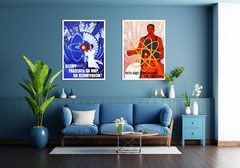 Soviet nuclear science, USSR, 1960 — Soviet retro poster, propaganda poster