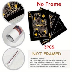 3 PC Frameless Vintage Cardboard Canvas Posters High Quality Wall Decor Artwork