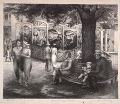 Amusement Park : Ann Nooney : 1935 : WPA : Archival Quality Art Print