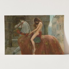Lady Godiva 1898 Girl On Horse Victorian 1800s England Wall Art Poster Print